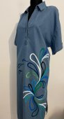 Rochie denim albastru deschis   Stropi jucausi