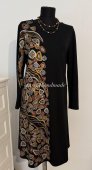 Rochie neagră  Forme geometrice metalizate