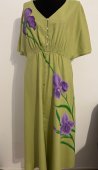 Rochie verde  Irisi mov