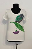 Tricou alb  Libelula pe frunza
