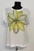 Tricou alb   Floare de ficus